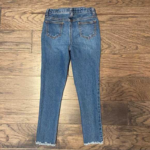 🎉HP🎉 Girl Size 6x Lace Distressed Patch Jeggings - Picture 2 of 3